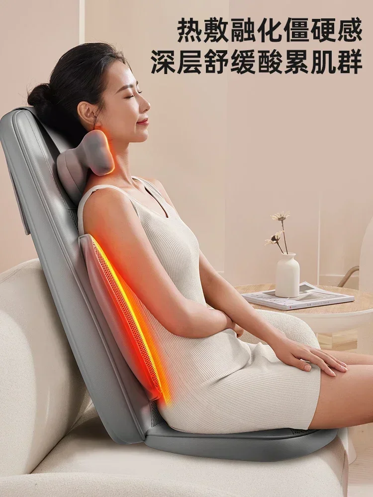 Massager - Shoulder and neck massager. Vertebra waist back. Full body multifunctional. Home. Automatic kneading chair cushion.