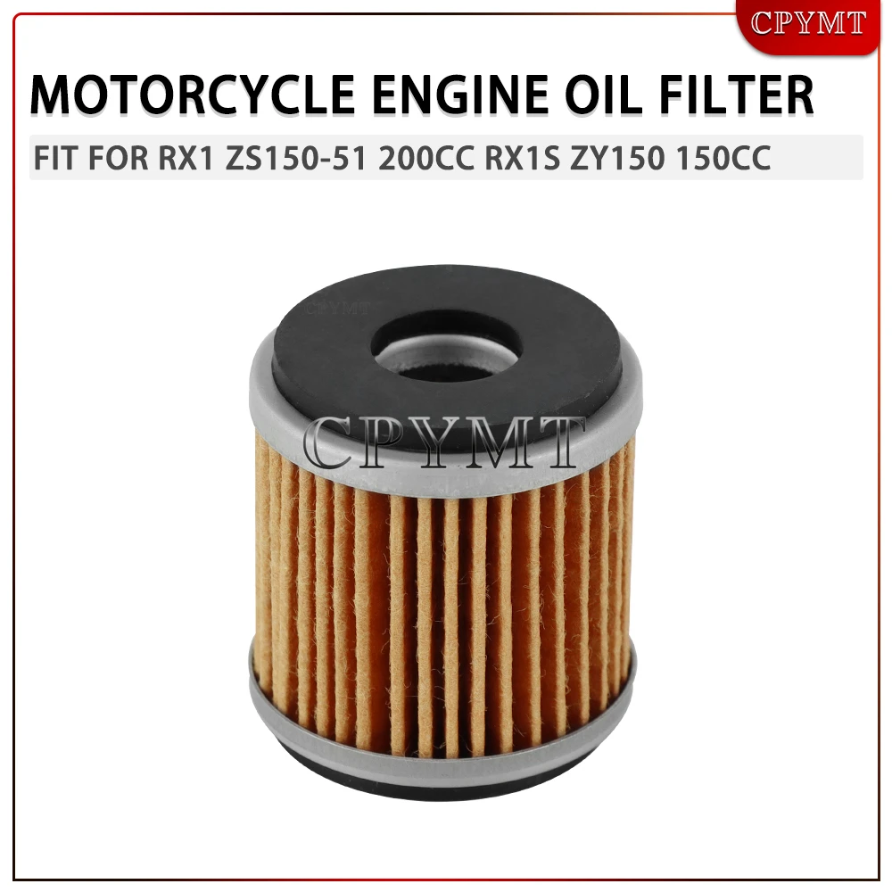 

Motorcycle Oil Filter fit For ZongShen RX1 RX1S RX3S RT3 RX4 200cc Zs150-51 ZS200-51ZY150 Lexmoto LXR 125 SY125-10 LS-Z R66