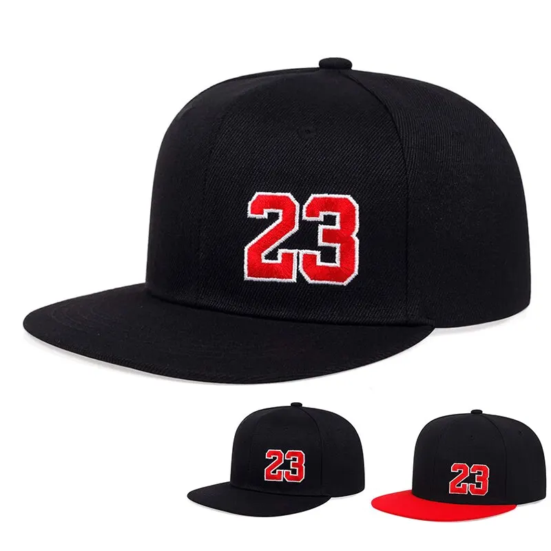 Unisex 23 Number Letter Embroidery Hip-hop Hats Outdoor Adjustable Casual Baseball Caps Sunscreen Hat