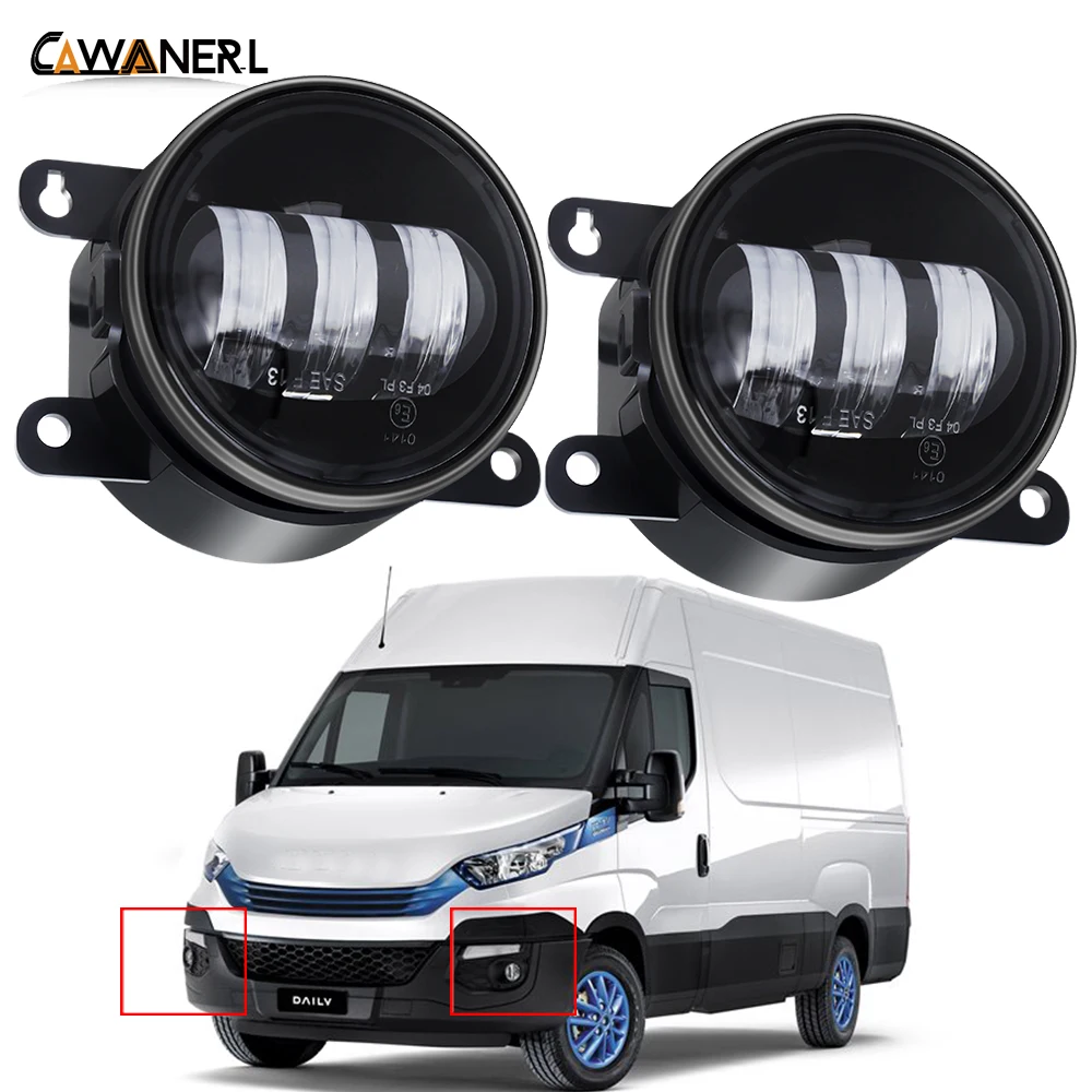 2 Pieces LED Fog Light For Iveco Daily VI 2014 2015 2016 2017 2018 2019 2020 2021 2022 2023 30W H11 Car Front Fog Lamp DRL