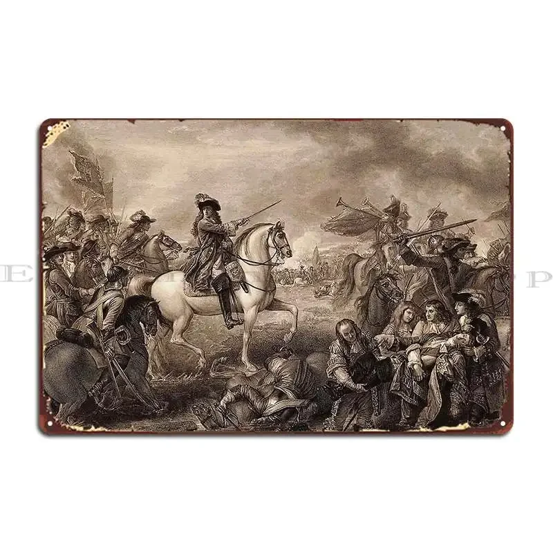 الملك ويليام الثالث معركة بويين لوحة معدنية ملصق اللوحة طباعة المطبخ المخصص خلق ملصق تسجيل القصدير #1