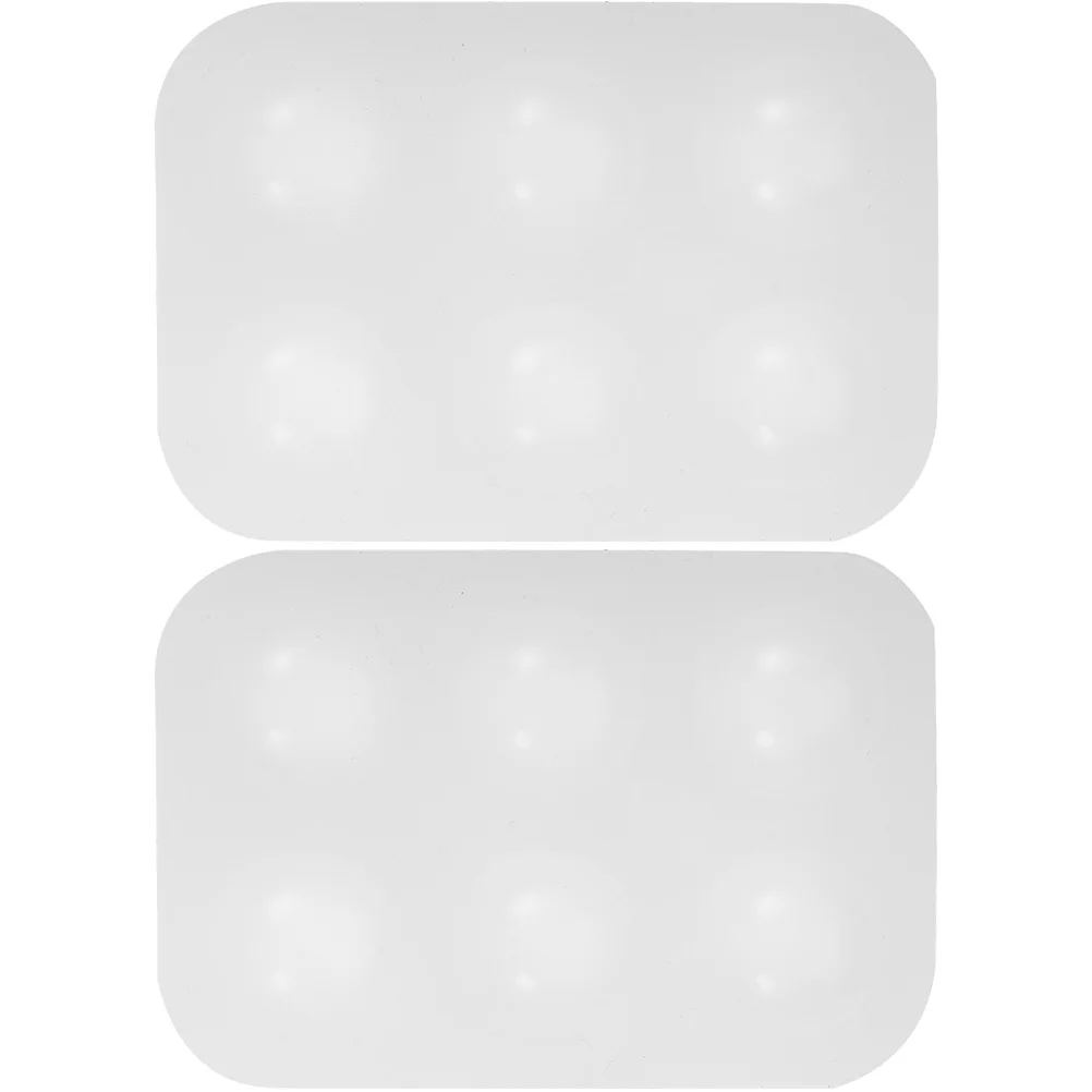 2 قطعة لوحة ألوان مائية فارغة صينية خلط الصباغ السيليكون قابلة لإعادة الاستخدام غير انسكاب للفنانين الطلاب طقم طلاء مناسب للسفر