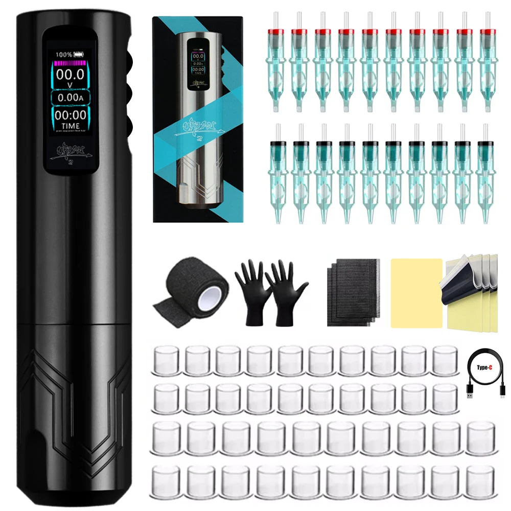 

Беспроводная тату-машинка или набор для татуировки Набор тату-ручек для перманентного макияжа Набор тату-машин Беспроводной набор тату-пистолетов Инструмент для татуировки