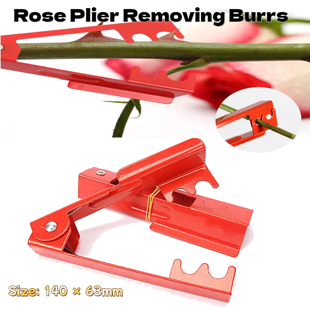 

Metal Flower Rose Cut Tool Thorn Stem Leaf Stripper Rose Plier Removing Pruning Scissors Garden Tool Trimming Anti-stick Hand To