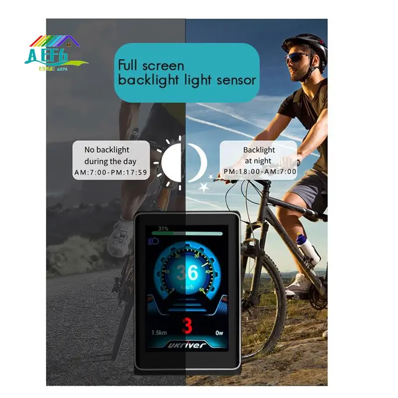 

AEF6-Ebike ЖК-дисплей UKC2 Цветной вертикальный экран для Bafang BBS01 BBS02 BBSHD Mid Motor