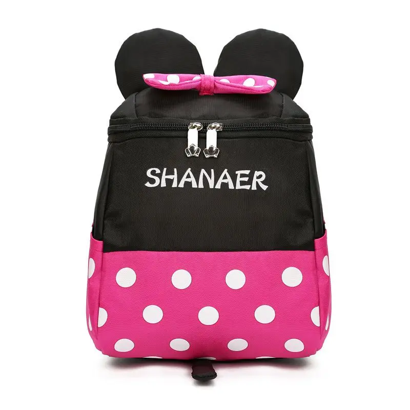 حقيبة ظهر كاجوال لطيفة بتصميم كرتوني للأطفال من ديزني ميكي مقاومة للماء ومقاومة للاهتراء للسفر ومضادة للضياع