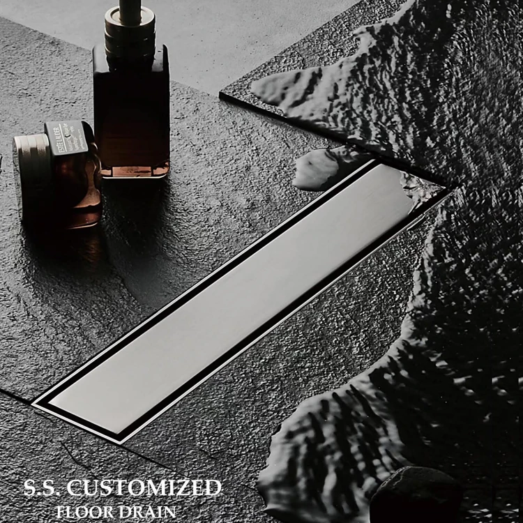Removal Long Linear S.S Customized Floor Drain Bathroom Channel Shower Drain