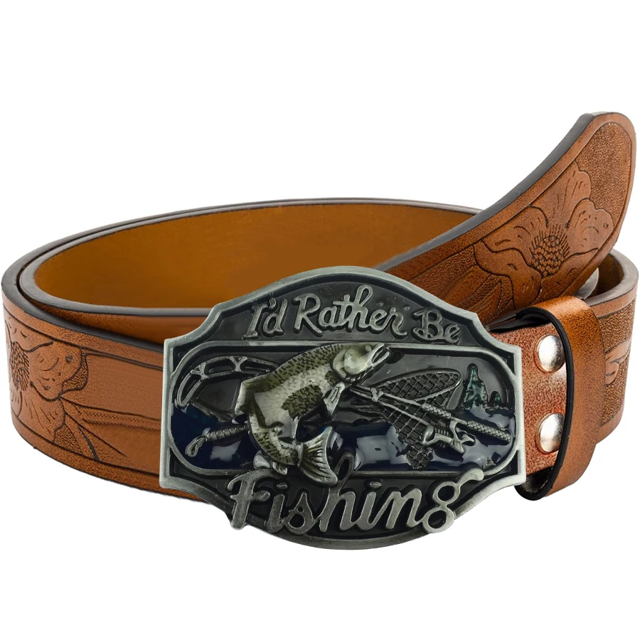 

Ремень рыбака, изысканная резная пряжка из сплава с крупным узором, унисекс - с нерегулярным узором, резной цветочный орнамент, длинный рог быка