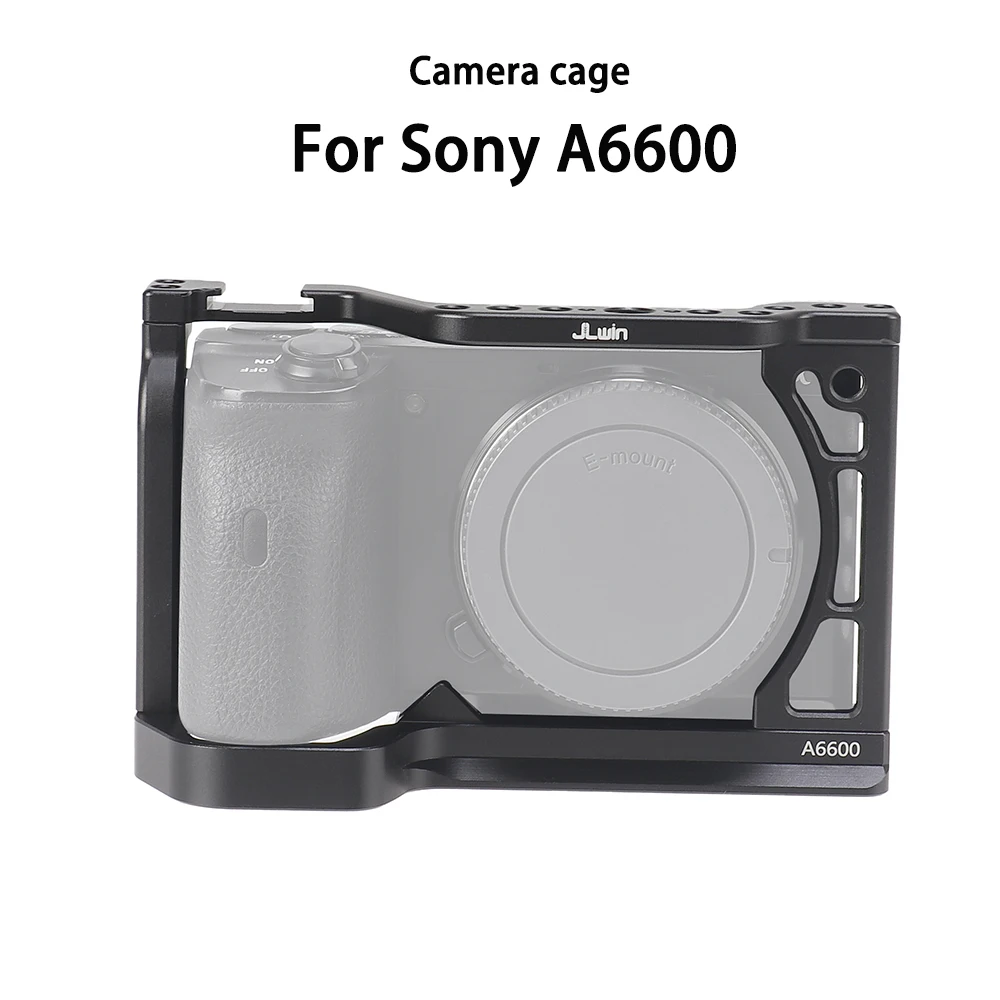 

A6600 Camera Cage for Sony A6600 With Cold Shoe Mount 1/4 Thread Holes for Microphone Flash Light Tripod Monitor Photography