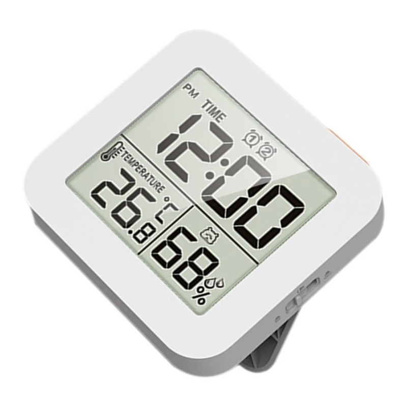 Functional Small Clock with Temperature Humidity Display Digital Alarm Clock Dropship