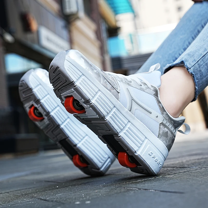 Kinder Knipperende Rolschaatsen 29-41 Maat Afneembare Wiel Sportschoenen Jongens En Meisjes Rolschaatsen Schoenen