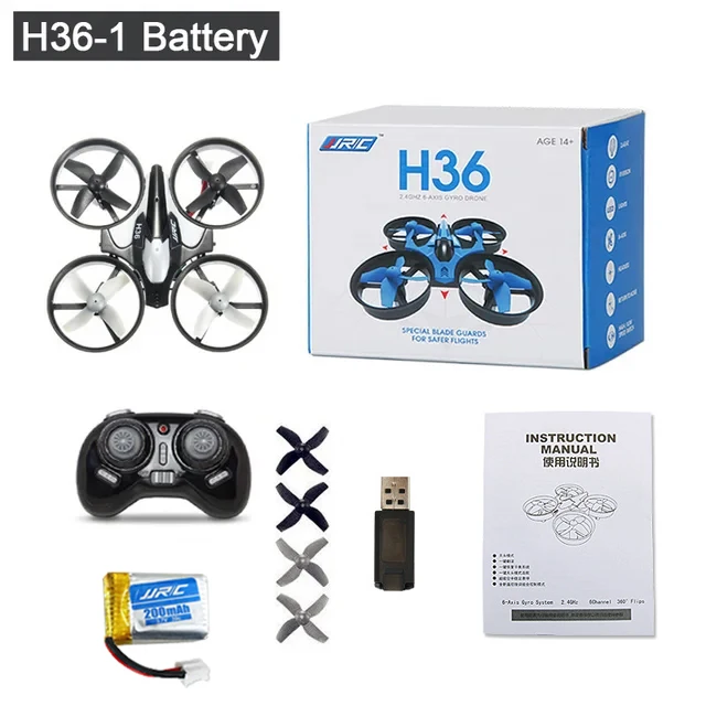 JJRC H36 RC Drone 2.4G 4ch 6-assige headless-modus Professionele helikopter 360 °   Flip afstandsbediening vliegtuigen Quadcopter Dron speelgoed