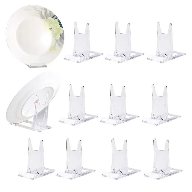 

6pcs Commodity Display Rack Acrylic Hollow Shelf for Handbag Plate Holders Bookstands Collectibles Stand Tabletop
