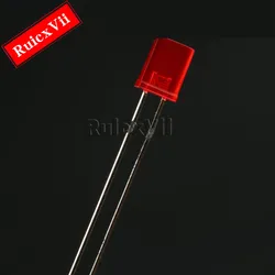 Luces Led cuadradas de pelo blanco, rojo Esmeralda, azul, amarillo, naranja, resalte los pies largos, 50 piezas, 2x5x7Mm