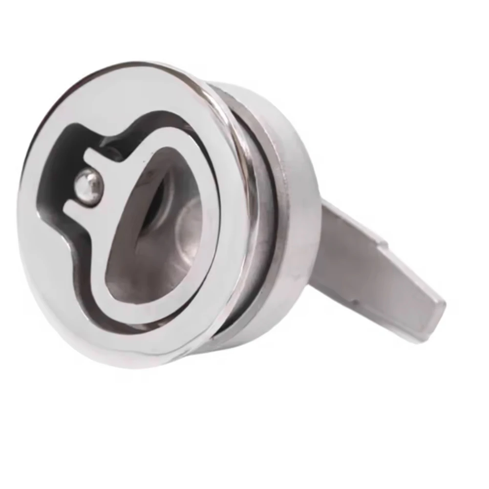 ABWR-Marine Hardware Stainless Steel 316 Turning Lock 65X60mm Flush Pull Lift Handle Locker Hatch Latch With Key