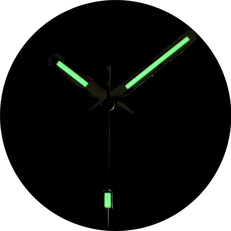 ساعة يد فضية جديدة مناسبة لحركة NH34 NH35 وNH36 ساعات مضيئة باللونين الأخضر والأزرق إكسسوارات ساعات ذاتية الصنع