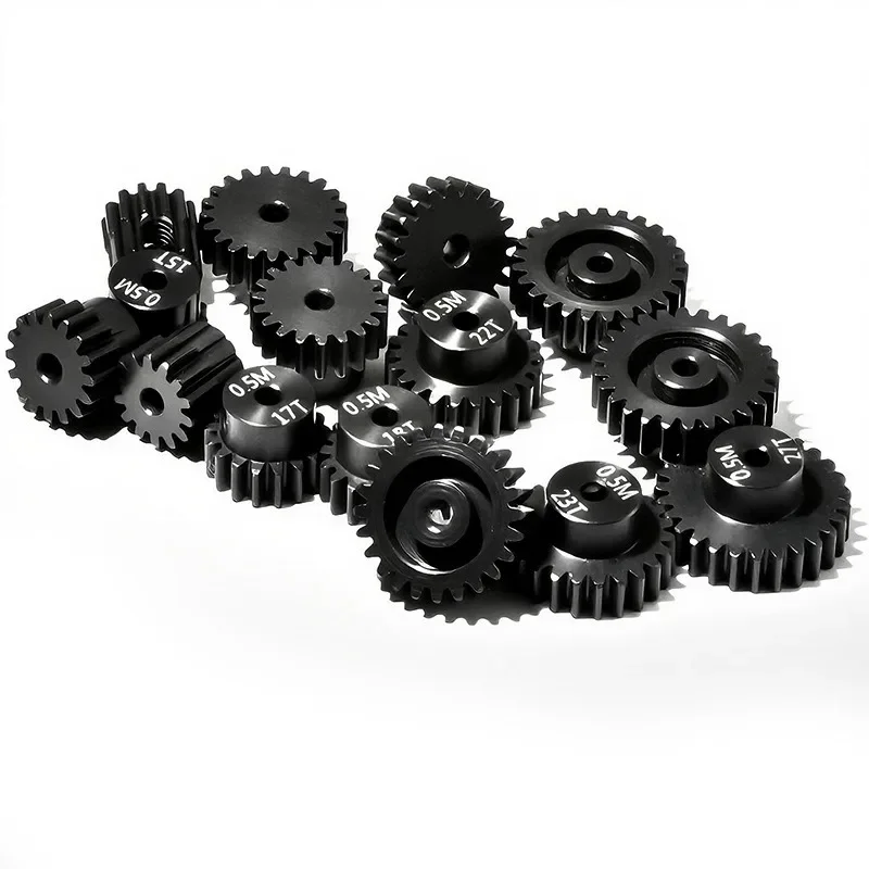 M0.5 モーターギア ピニオン 2mm 口径 13T - 27T 1/18 1/24 RC モデルカーバギートラッククローラーアクセサリー用