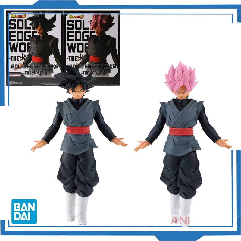 

Bandai Original Banpresto Anime Dragon Ball Super Saiyan Solid Edge Works The Departure 8 Black Goku Zamasu Action Figure Toy