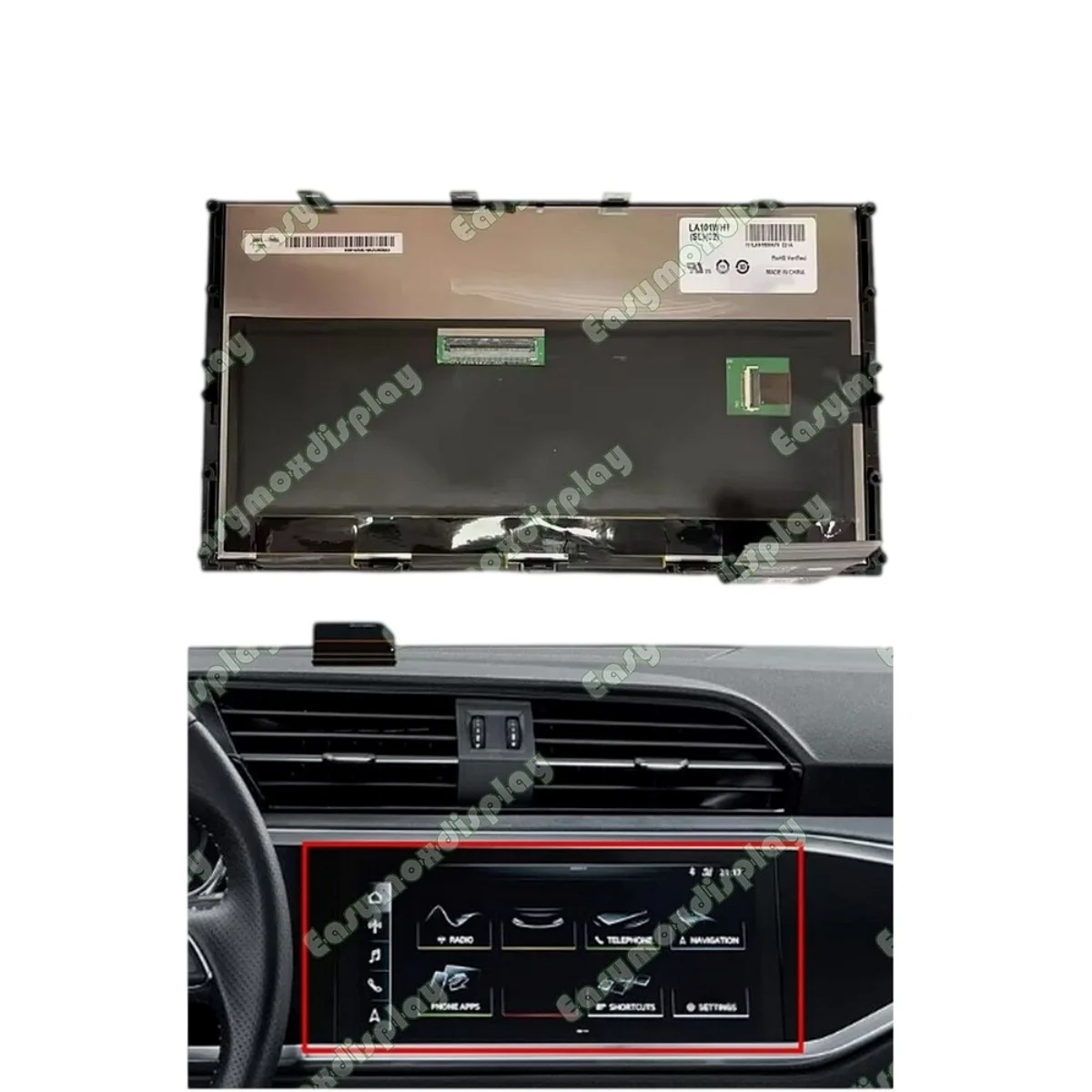 High Quality 10.1 Inch LCD Display LA101WH1 SL02 For Audi Q3 Q8 M8 Radio Navigation Screen Replacement