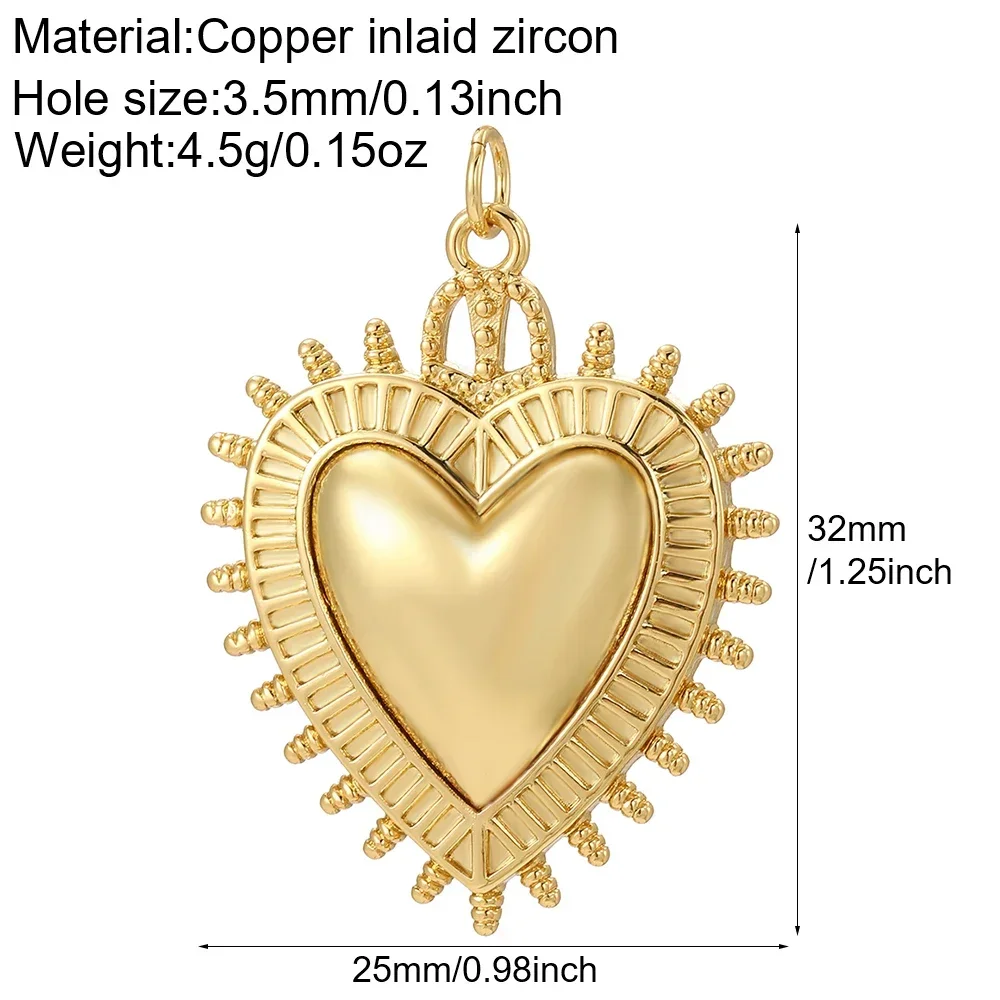 Cute Heart-shaped Charms for Jewelry Making Supplies DIY Earrings Necklace Bracelet Key Pendant Sweet and Romantic Style image 3