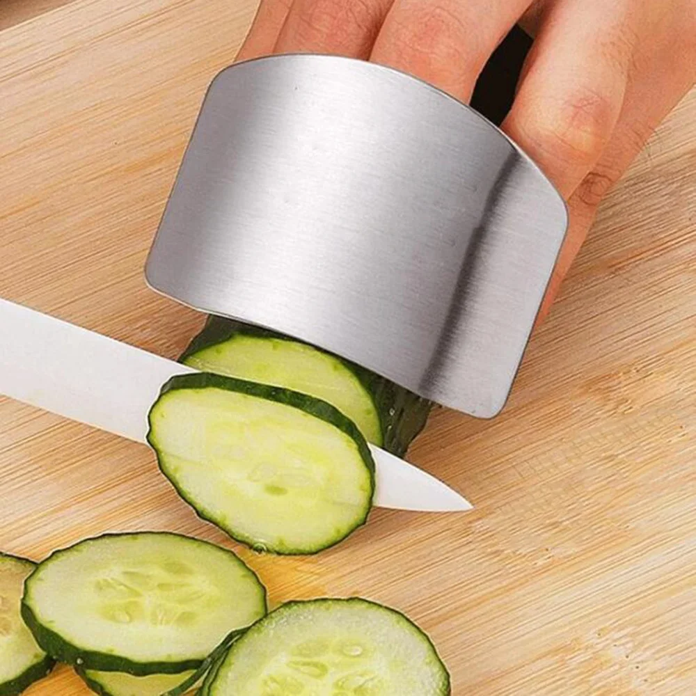 Vegetable Slicer Kitchen Small Tools Hand Guard Creative Finger Guard Cover Multi-functional Stainless Steel Anti-cutting Tool