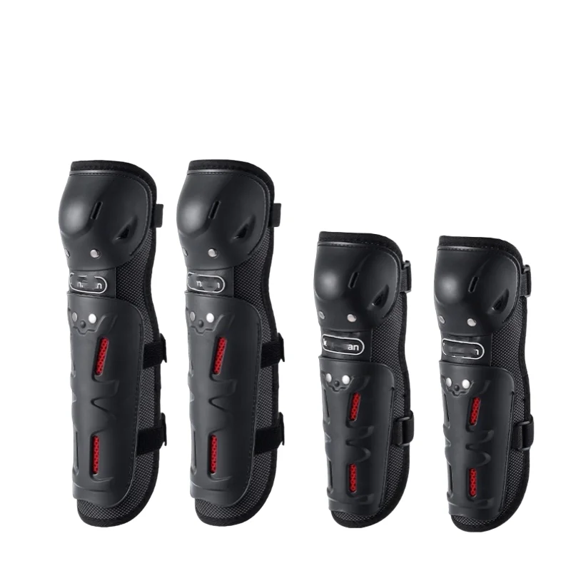 

4PCs MotorCycle Knee Brace and Elbow Guards Bicycle Bike Motorcycle Riding Knee Support Protective Pads Guards Outdoor Sports