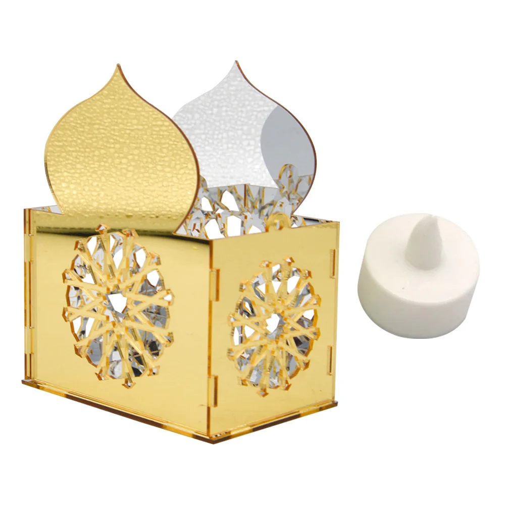 

Restaurant Decoration Eid Mubarak Table Ornaments LED Muslim Festival Unique Tabletop Prop