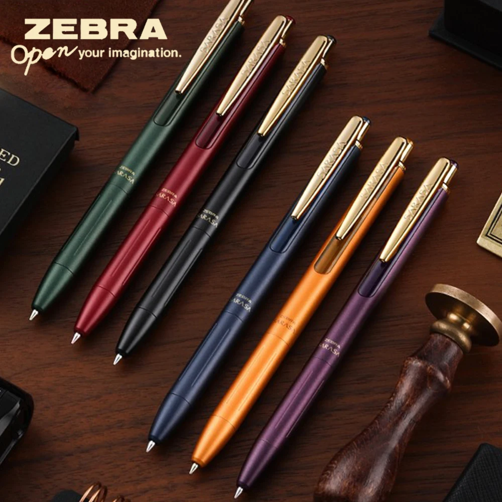 

Japan Retro ZEBRA Gel Pen Metal Penholder JJ57 0.5mm for Writing Signature Color High-quality School Stationery Office Supplies