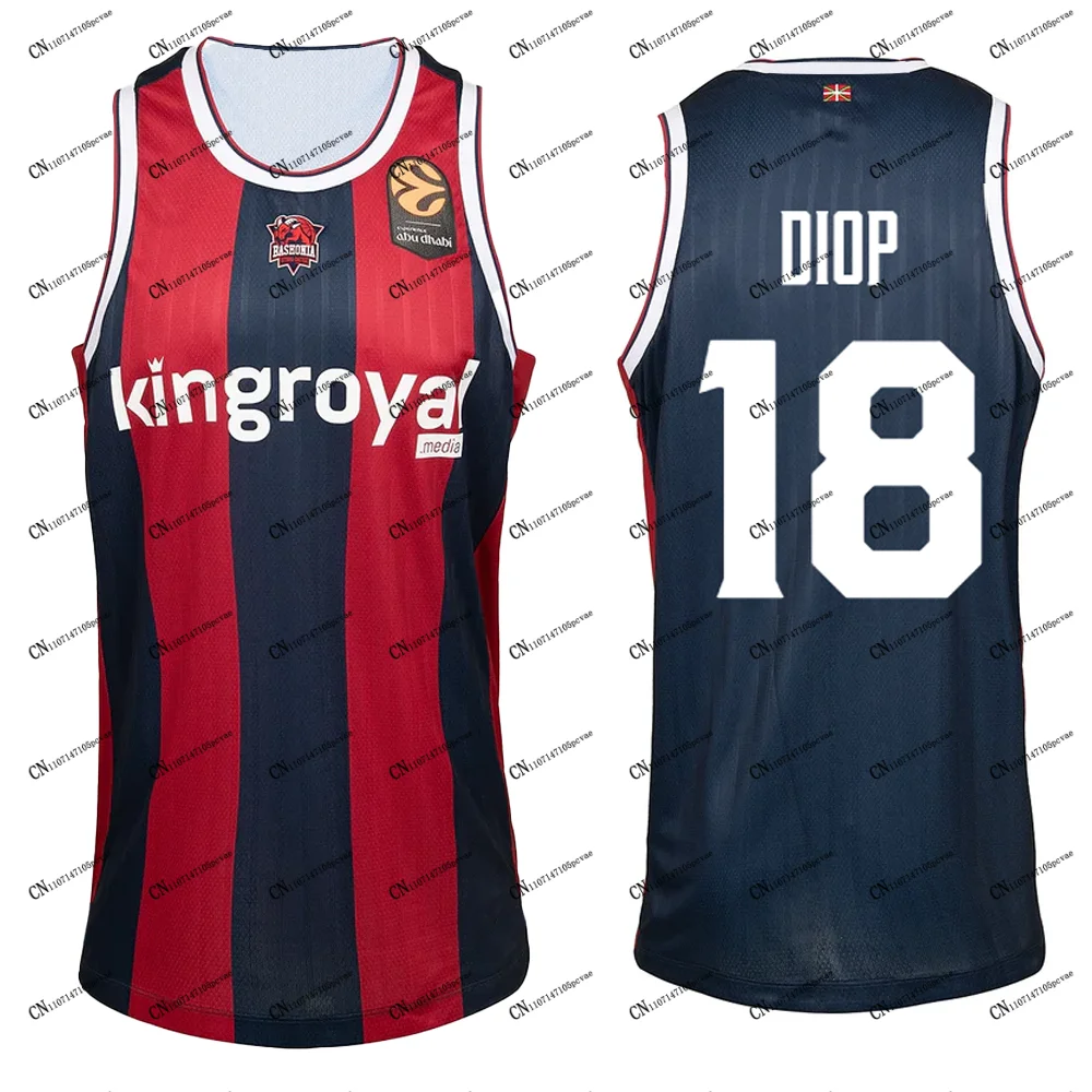 AI-Designed Baskonia Basketball Jersey 2026 New Arrivals Fan Gifts T-Shirts for Adults Kids Men Women Quick-Dry Tops Casual Tee