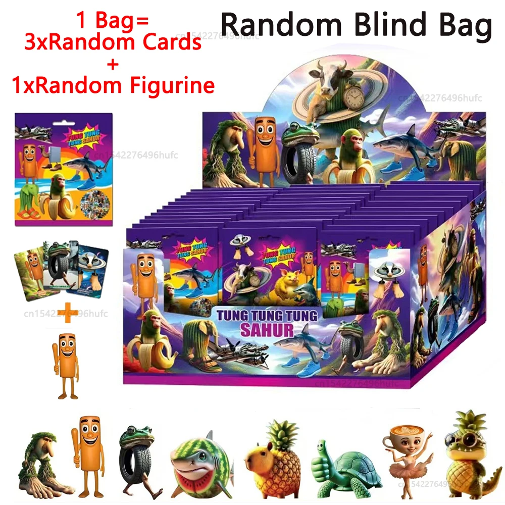 1 szt. Włoskie zabawki Brainrot w formie blind bagu, mystery box, dekoracja na biurko, figurki akcji, zestawy kart, śmieszne memy Brainrot, prezenty urodzinowe