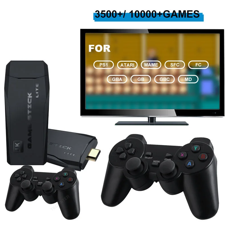 

4K M8 Mini USB Stick Video Game With Wireless Handheld Game Players TV Out Handheld Retro Video Game Console