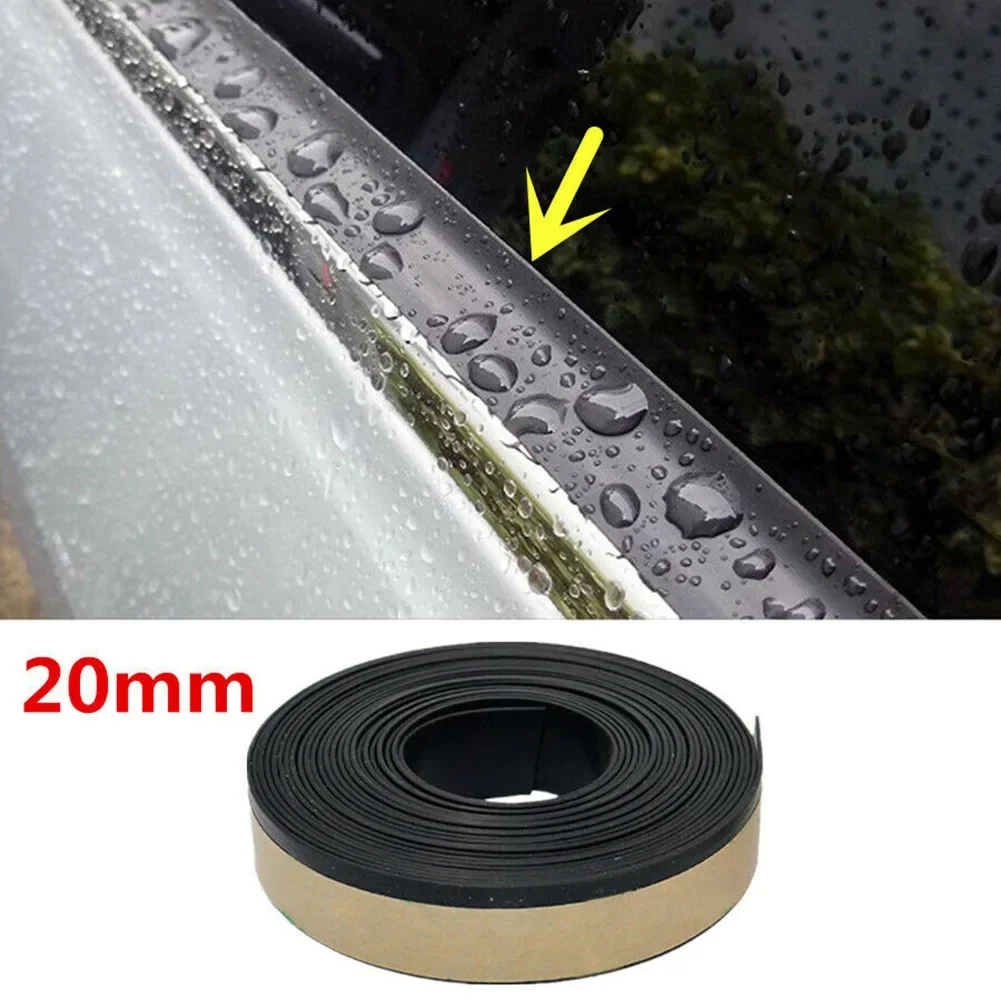 13FT Car Sides Door Window Glass Seal Strips Rubber Weatherstrip Rain Visor Universal Waterproof Exterior Accessories