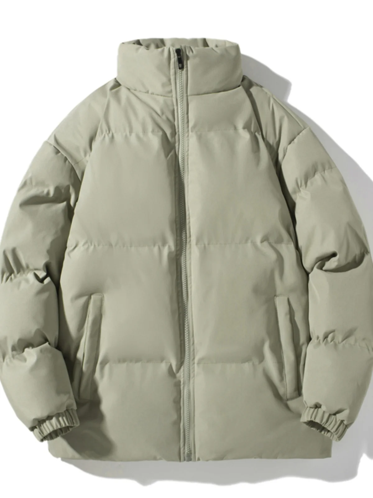 معطف شتوي للرجال مقاس كبير من القطن بياقة Jaet خفيف الوزن بدون قبعة معطف قطني مناسب للحضري #1