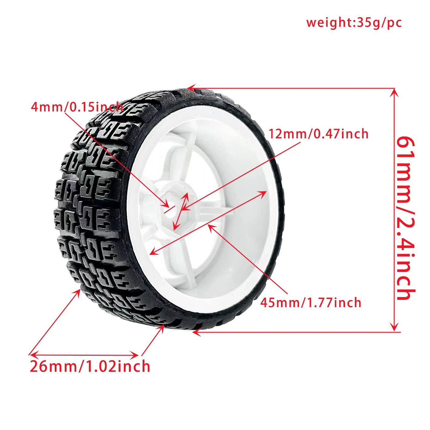 1/14 RC Rally Car Pre-Mounted Rubber Tyre Kit Compatible With Tamiya M Chassis M01~M08 M/MF/MB/XM MJX 14303 14304 L4 RC On-Road