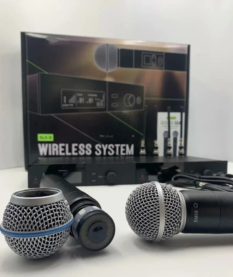 

Professional SLXD4 SLXD24 S58 BT58 Wireless UHF Microphone System Infrared Frequency Match Noise Cancelling Karaoke