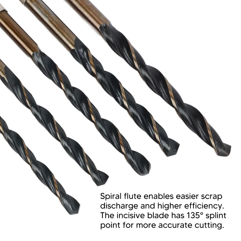 13pcs 1/4 Inch Hex Shank Twist Drill Bit Set 1/16IN-1/4IN Diameter HSS Material Hex Shank Drill Bits 1.5-6.5mm Size Range