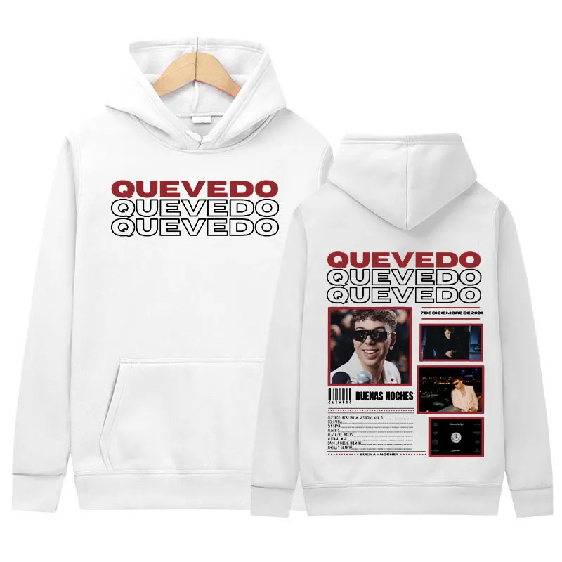 Rapper QUEVEDO Tour 2025 New Album Hoodie Men Women Retro Harajuku Fashion Sweatshirt Hip Hop Fleece Pullover Hoodies Streetwear