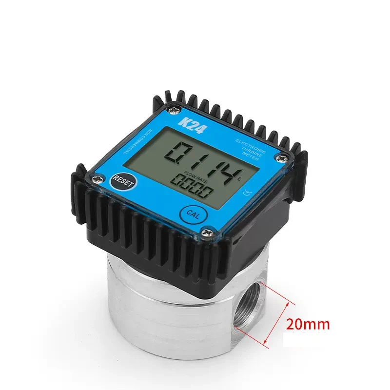1.6Mpa 낮은 2-30 리터/분 1/2 "BSP 암나사 LCD 디스플레이 배터리 오일 용 전자 타원형 기어 유량계
