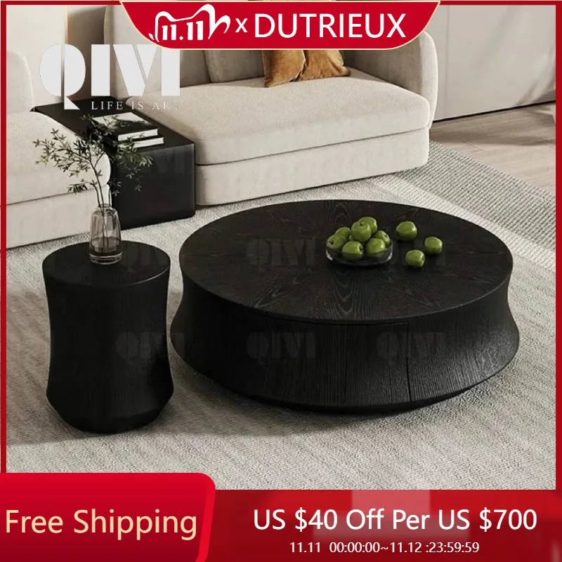 

Trendy Black Coffee Table Luxury European Unique Aesthetic Decoration Cute Side Table Large Size Kaffee Tische Trendy Furniture