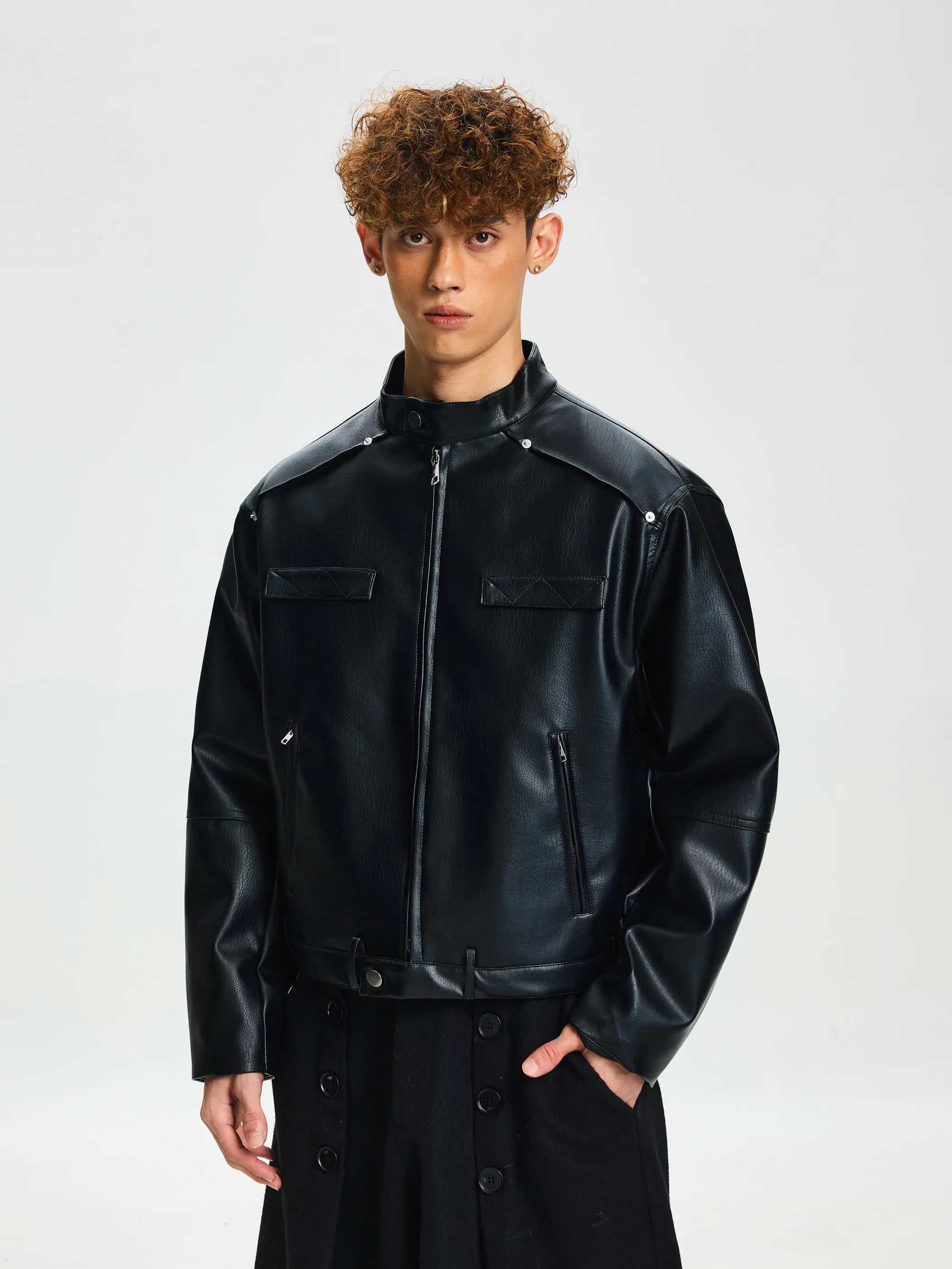 

Ретро-куртка из искусственной кожи в американском стиле, деконструированная, повседневная, модная верхняя одежда для пар, молодежная культура