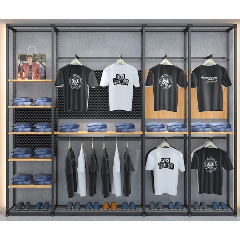 (Customized) VintageJeans Shelf Display Retail Shop Jeans Clothes Display Stand Jeans Display Rack