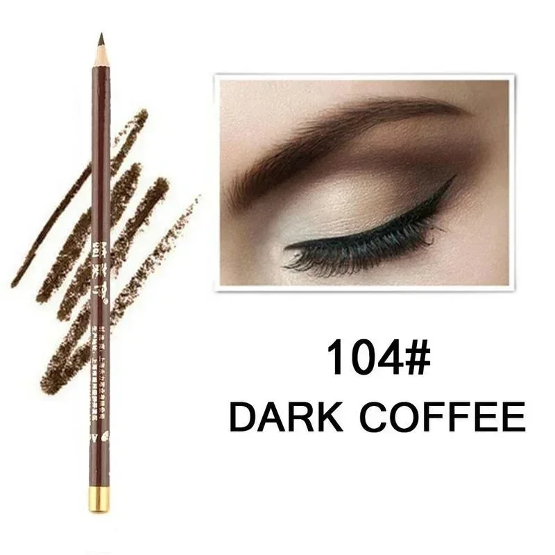 Variety of Colors Wooden Eyebrow Pencil Eyeliner Dual-use Anti Sweat Durable Easy Non Smudging and Dyes Loved by Girls