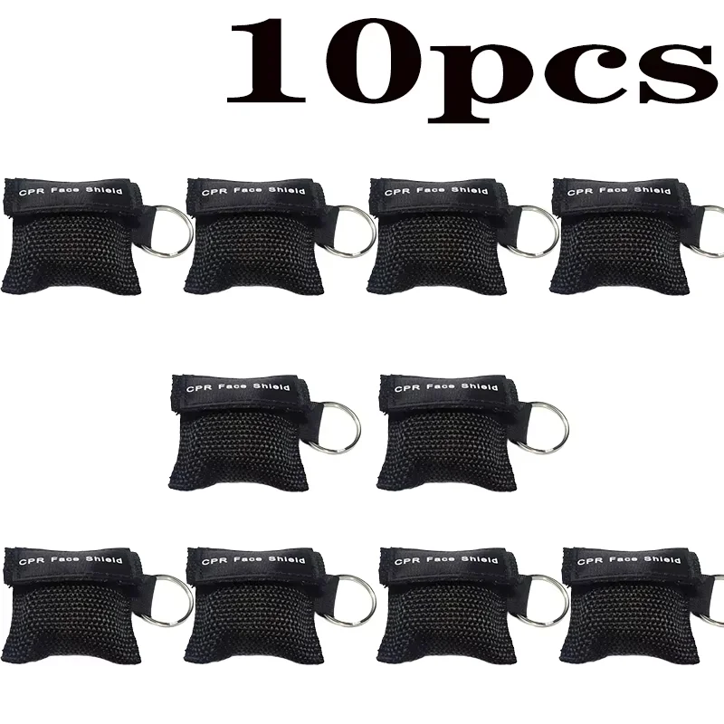 1pcs -10pcs Health Care Tools Keychain Professional CPR Face Shield Mask Emergency Resuscitator for First Aid & Outdoor Rescue