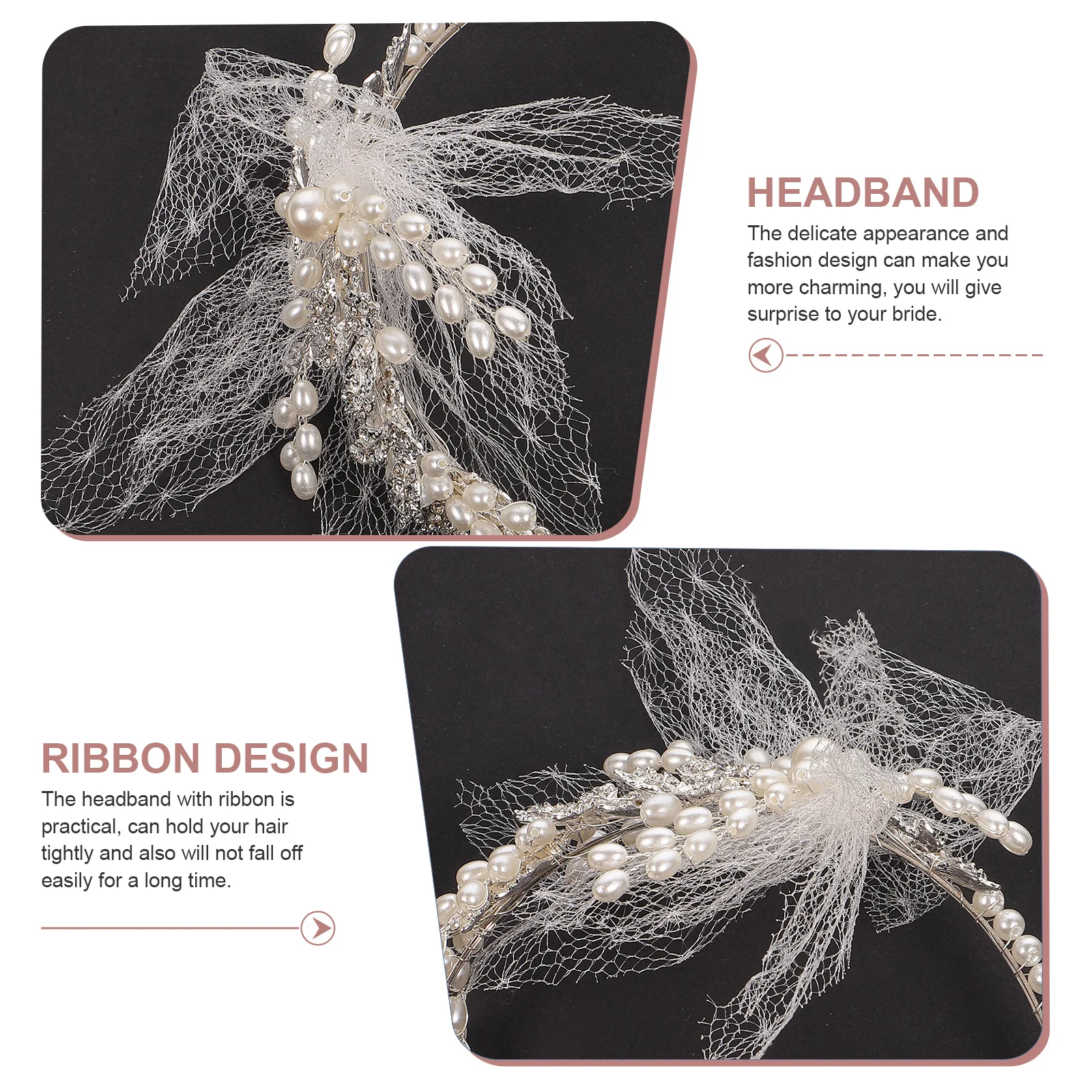 

Жемчужная свадебная повязка на голову, элегантная свадебная прическа, аксессуары для волос невесты, романтическая повязка для волос, выпускной вечер, юбилей