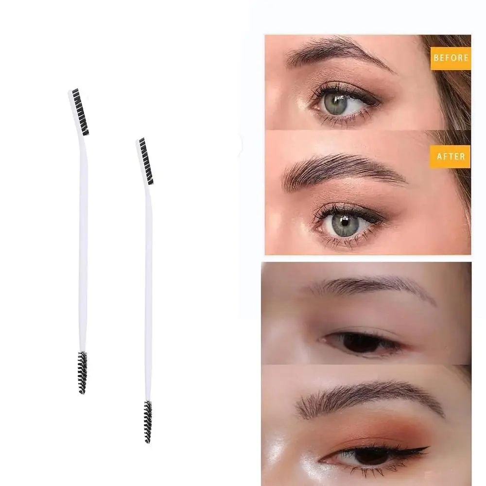 MakeupTool-brocha lavable para cejas, cepillo Spoolie portátil, doble ceja, moldeador de pestañas, mujeres y niñas