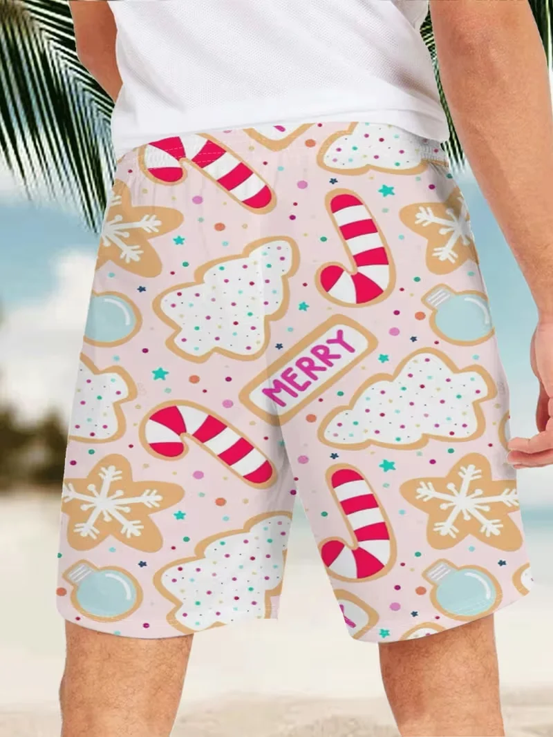 Adult and Kids Donut Cookie Style Party! Macaron-colored 3D All-over Print Beach Shorts, A Summer Seaside Eye-catching Must-have
