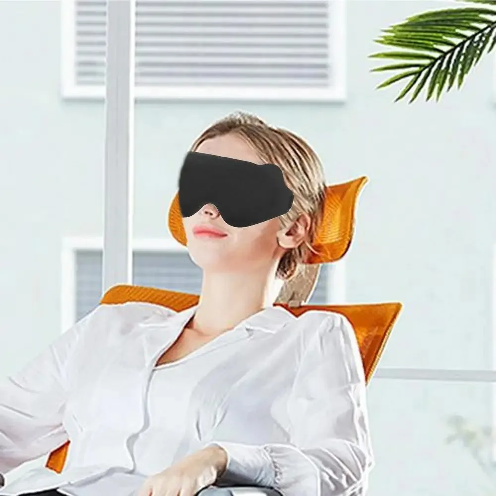 

3D Blockout Sleep Eye Mask Deepened Groove Design Adjustable Strap Light Blocking Eyeshade Ergonomic Breathable Eye Cover Travel