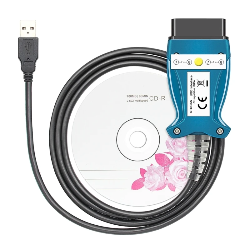 

K DCAN K+CAN FTDI For OBD2 Auto Car Diagnostic Tool OBD2 Scanner Switches USB Interfaces Cable K + DCAN