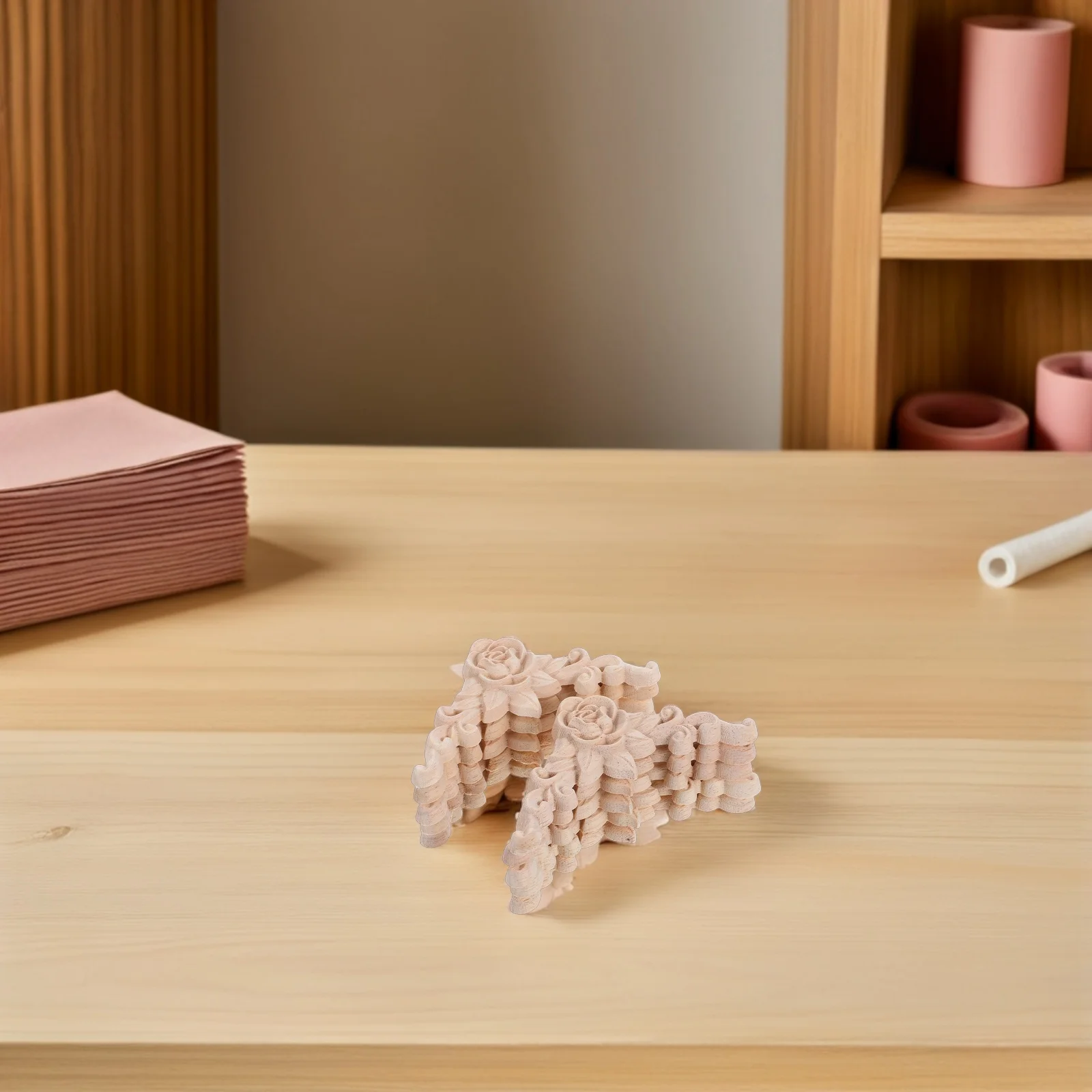 

12pcs Solid Wood Decorative Appliques Unfinished Hand Carved Onlays For Furniture Door Cabinet Bed Wall Diy Decoration Wood