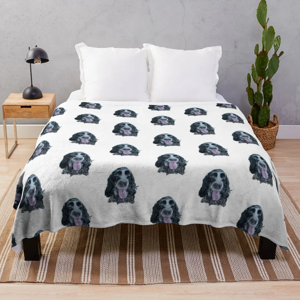 blue roan Cocker Spaniel Throw Blanket Baby Blanket